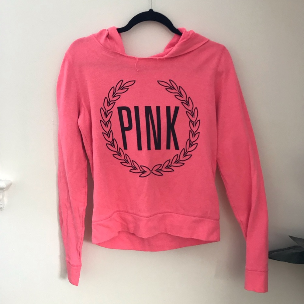 Pink hooded sweatshirt